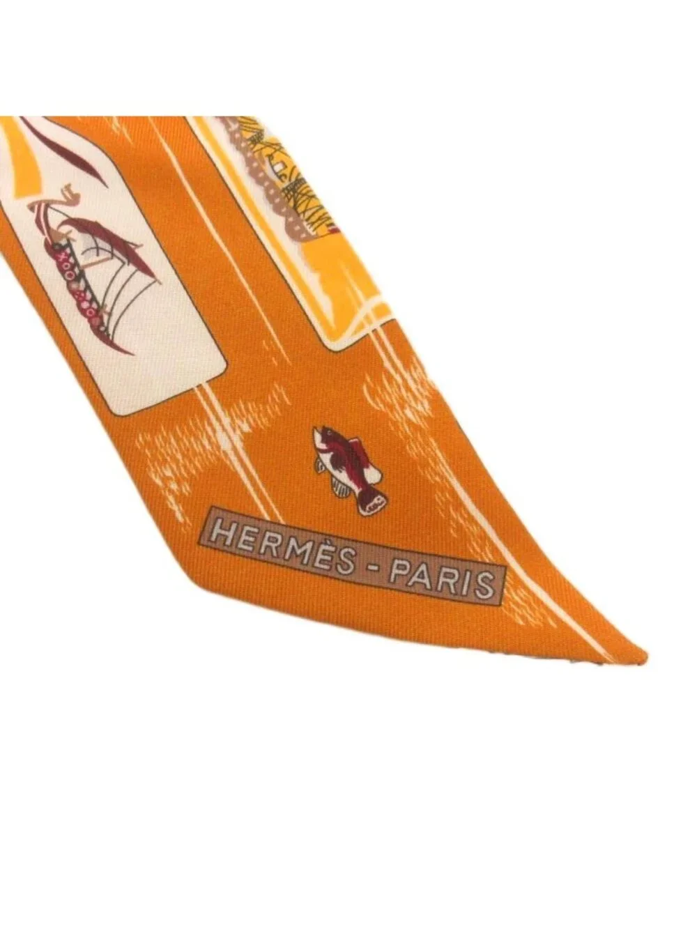 Hermes Mors Et Bouteilles Scarf Silk Yellow